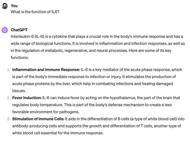 ChatGPT 4 responds to a simple prompt (retrieved 14 March 2024)